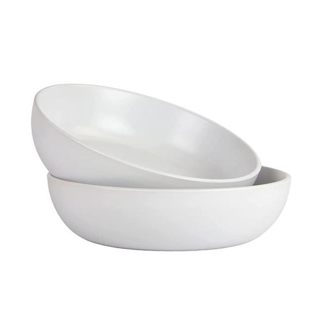 10 Strawberry Street Wazee Matte - 9"/48 Oz Serving Bowl - Set of 2 - White
