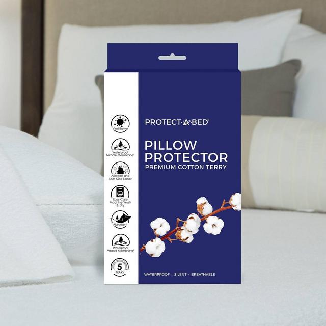 King Premium Pillow Protector with Allergen & Viral Protection - Protect-A-Bed