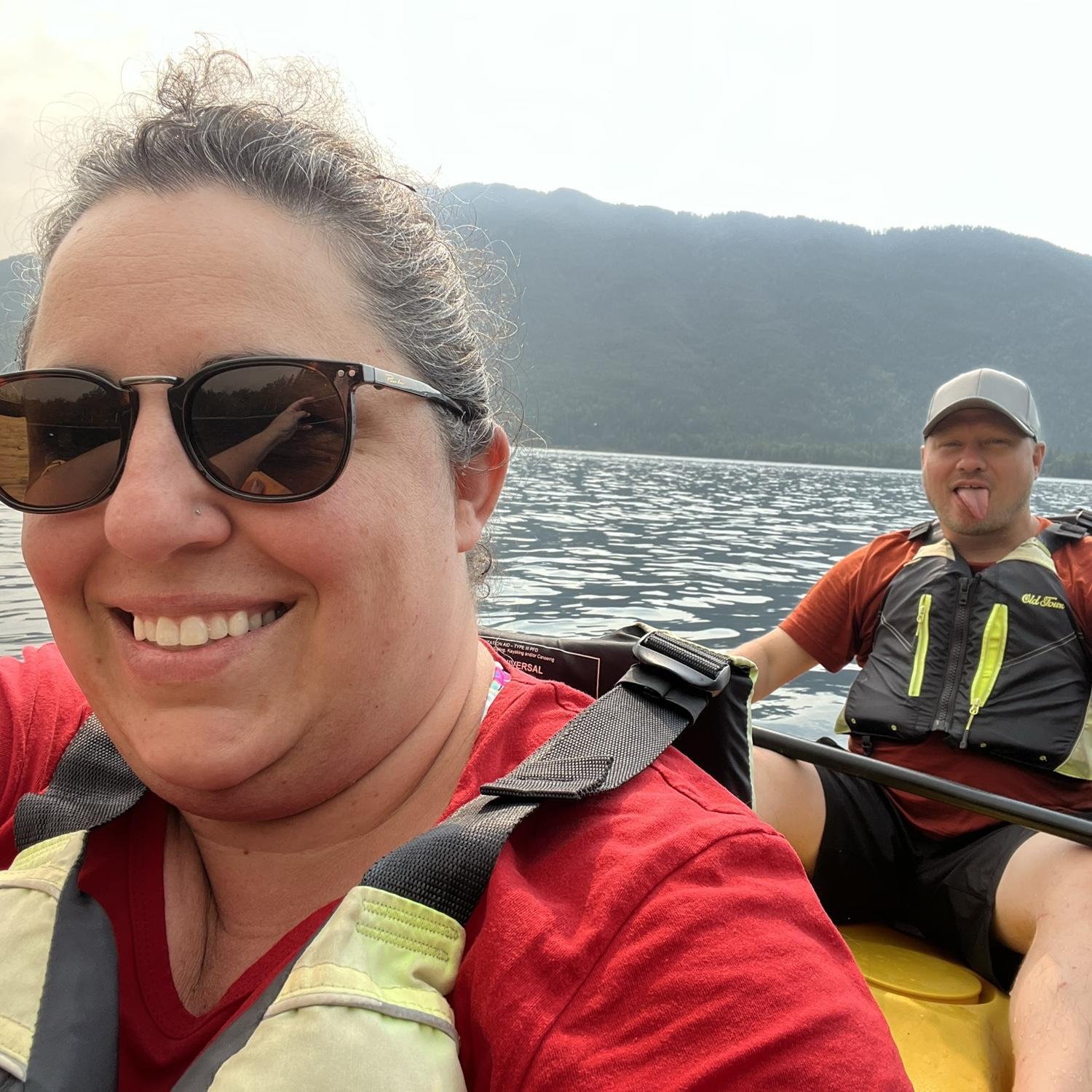 Kayaking Mount McDonald in Glacier National Park, Montana August 2023