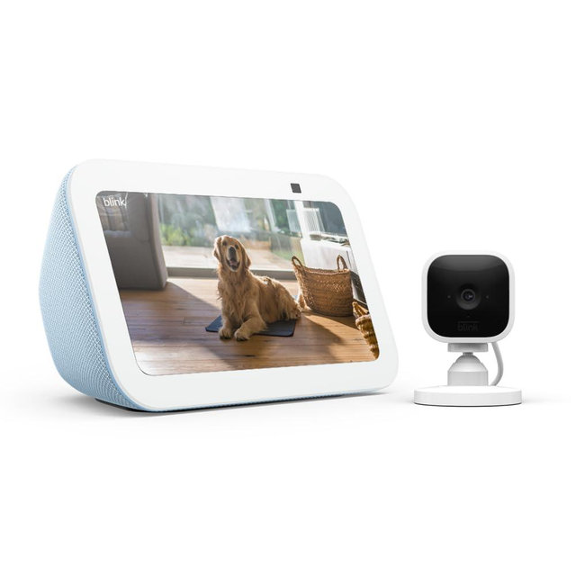 All-new Echo Show 5 (3rd Gen) with Blink Mini | Cloud Blue