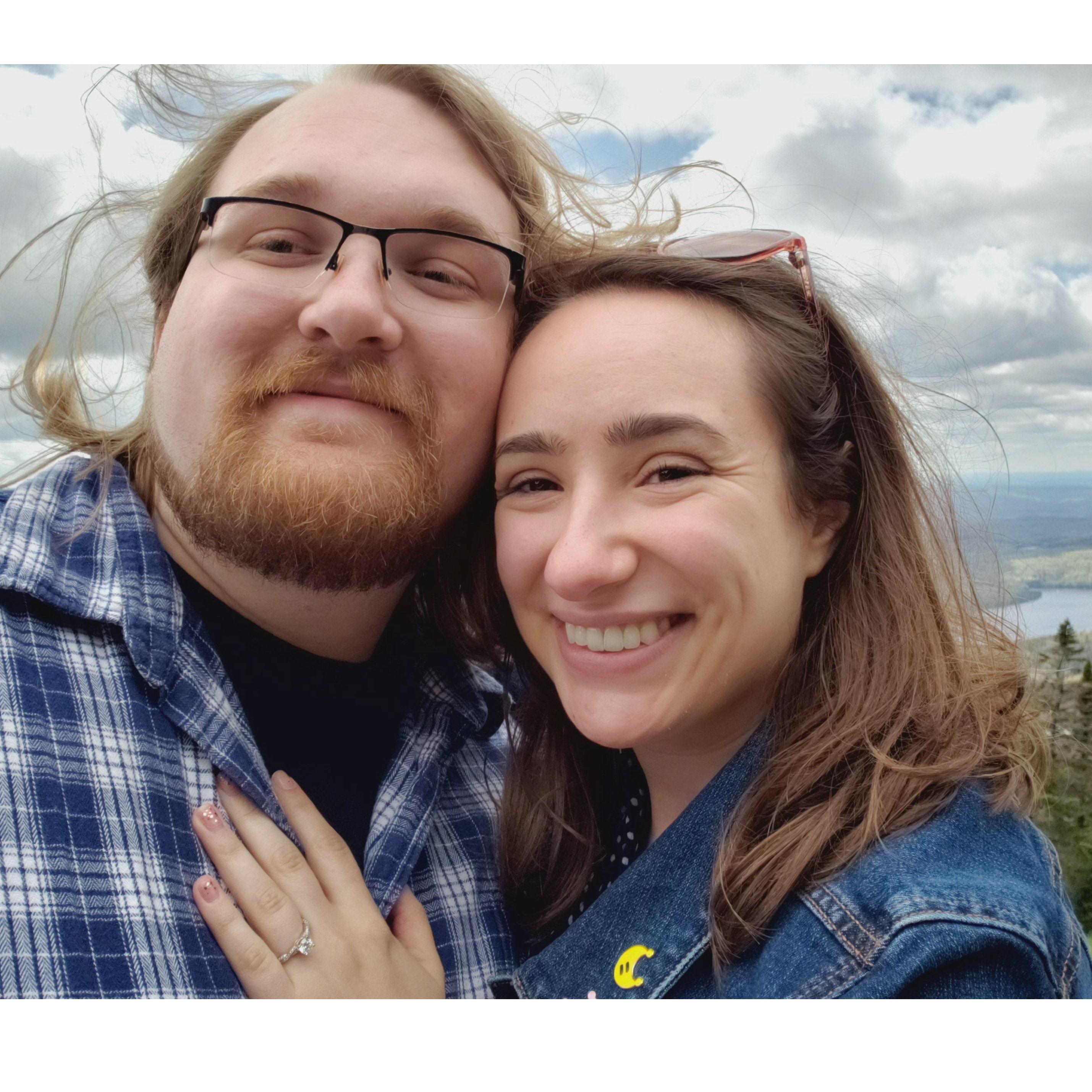 Taken right after Brian proposed! Mont Tremblant, Quebec, Canada. May 26, 2019.