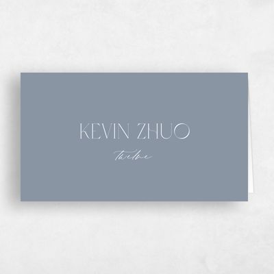 Dusty Blue Wedding Place Card - Rothenburg