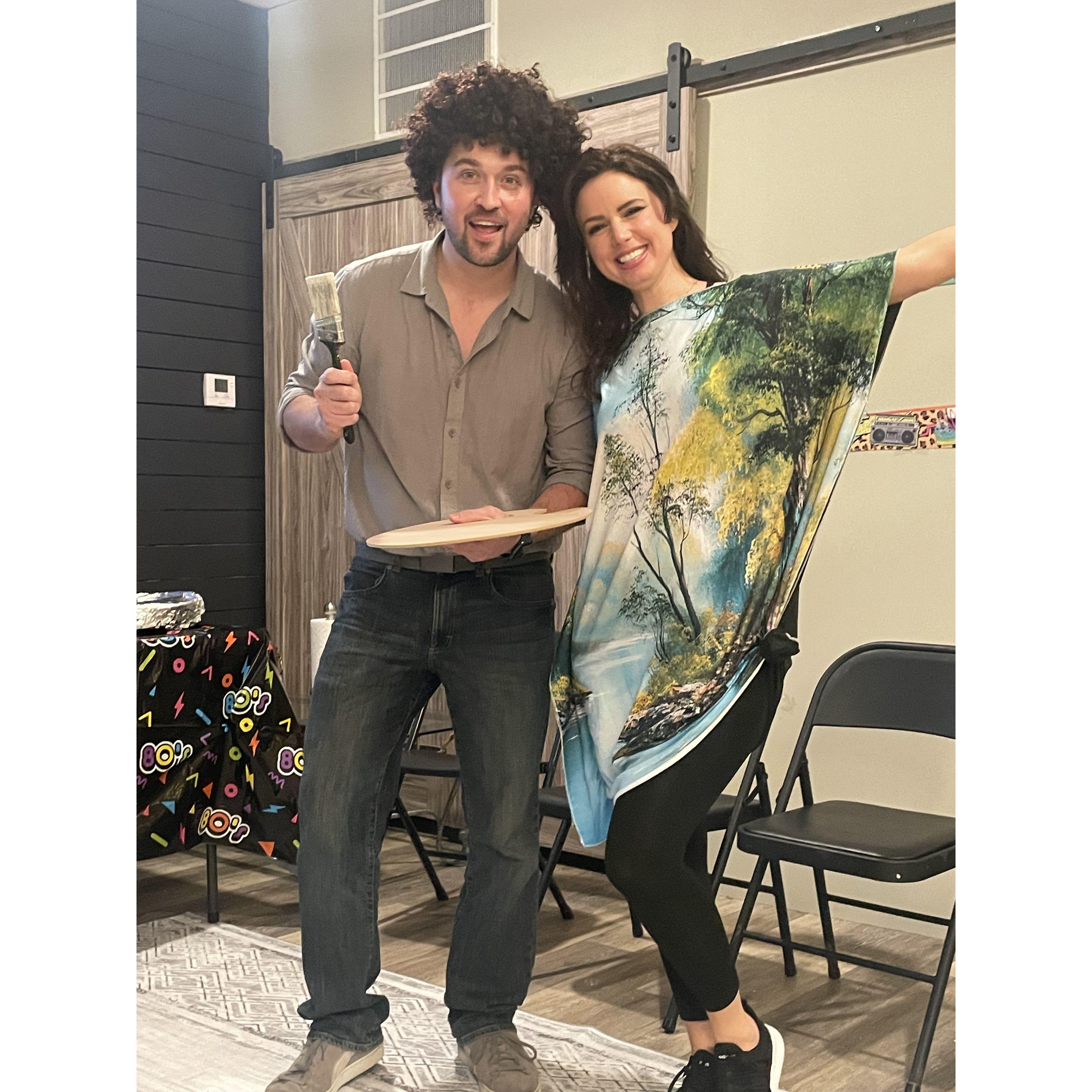 The painting is pretty, but Lauren is the real work of art!