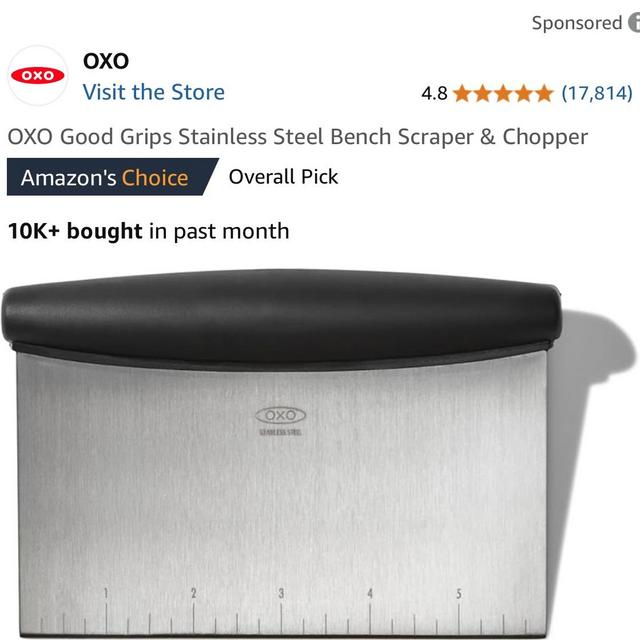 OXO Good Grips Stainless Steel Bench Scraper & Chopper
