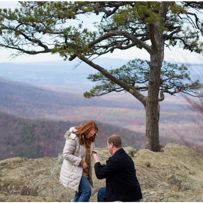 And then it happened!!! Nick Proposed to Jamie at a beautiful mountain overlook on a cool fall day! She said YESSSS!