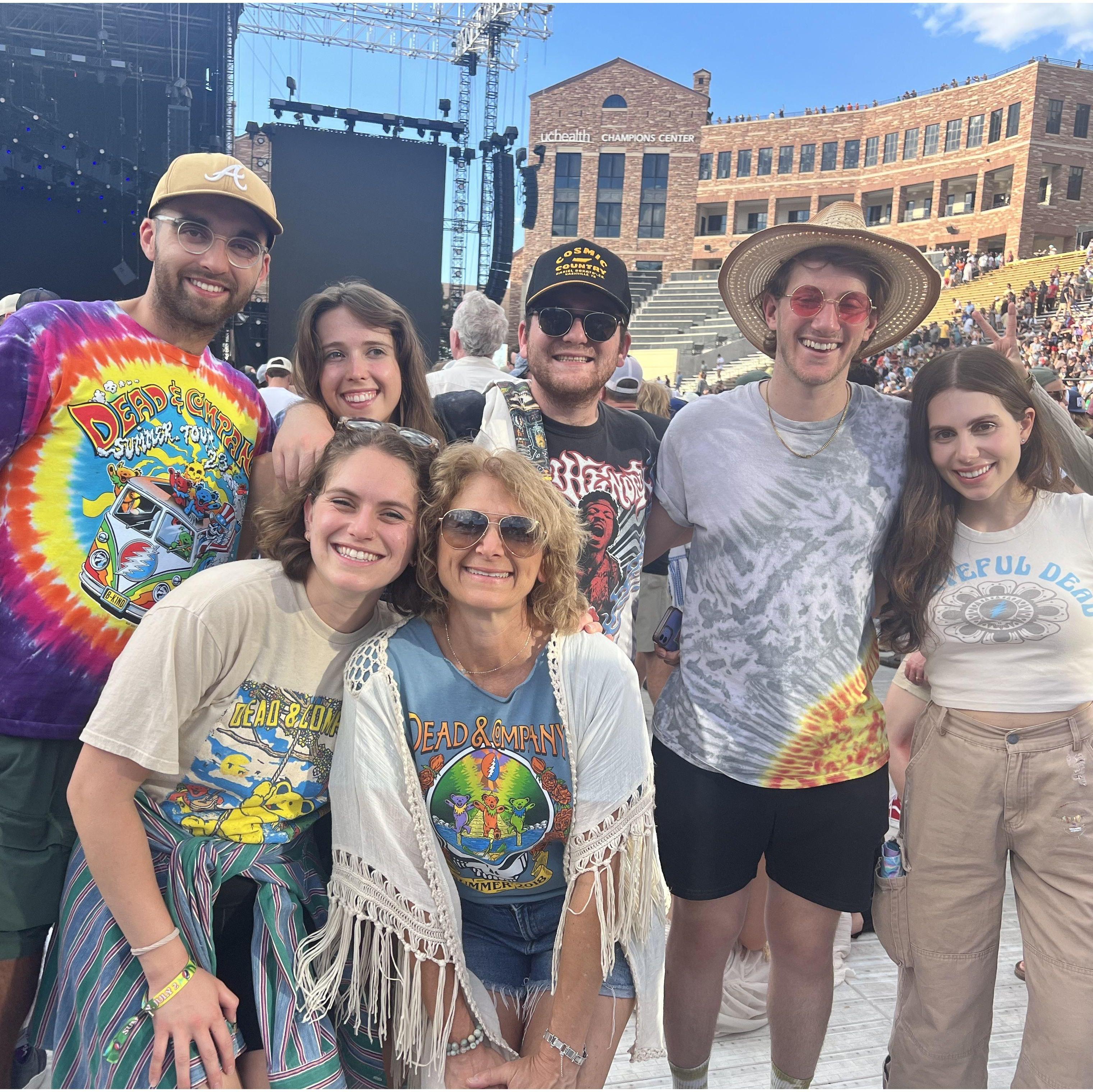 Music is a huge part of our lives (especially the Dead!) and we have traveled around the country with friends and family to experience it.