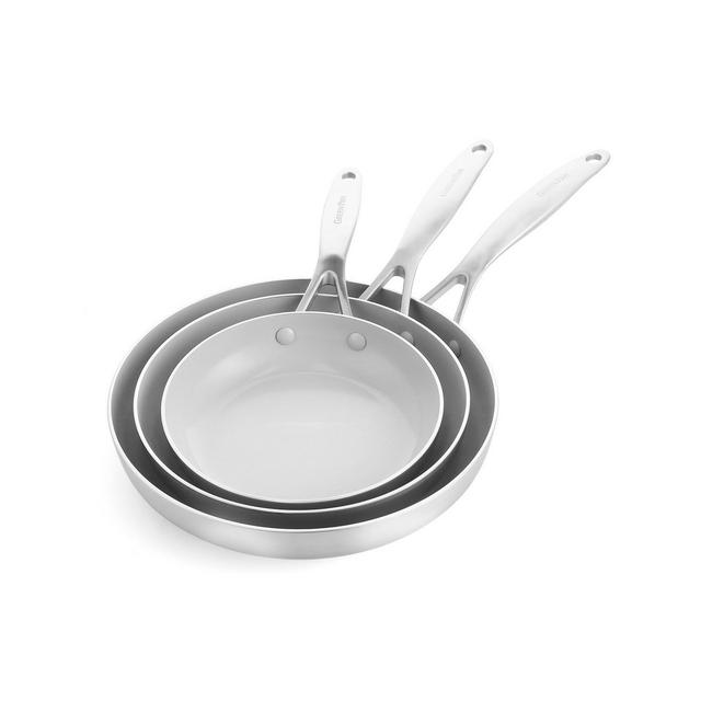 GreenPan Venice Pro Ceramic Nonstick 8", 9.5", and 12" Frypan Set