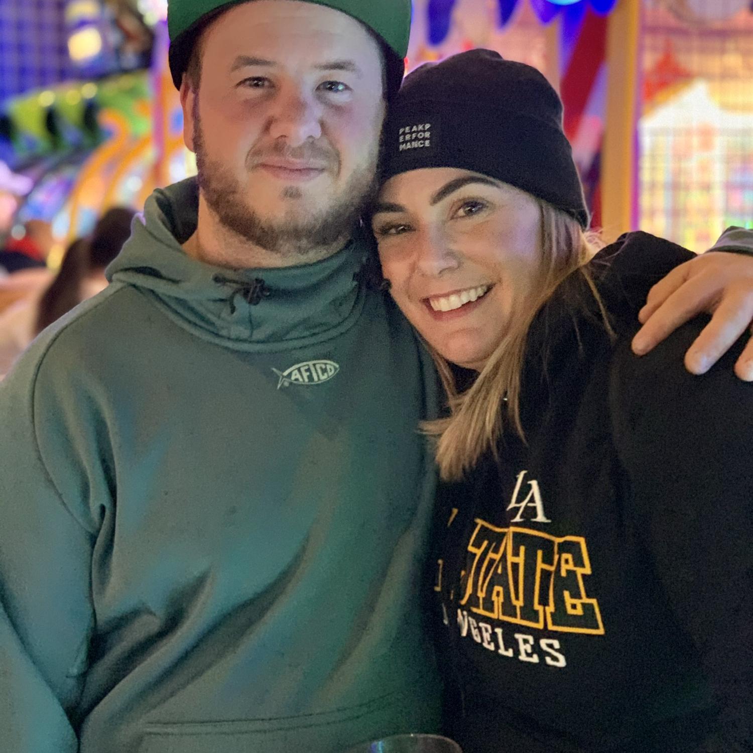One of our very first dates as an official couple...every Wednesday we would go to Disneyland for a few hours and then to Dave & Buster's where this picture was taken.