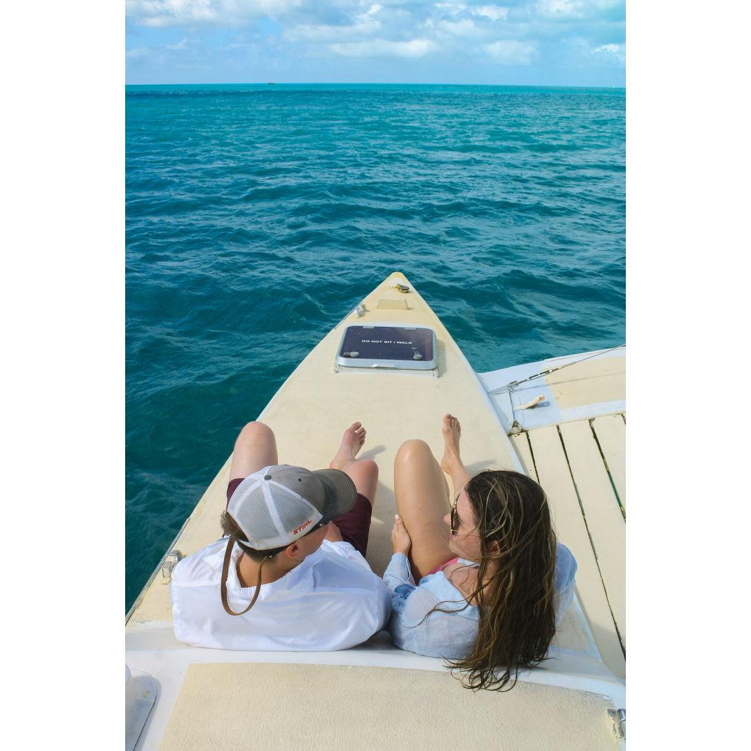On a catamaran in Antigua