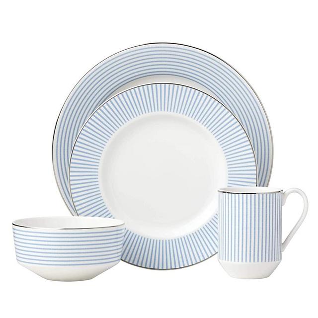 KATE SPADE 879735 Laurel Street 4-piece Place Setting, 5.8 LB, Blue
