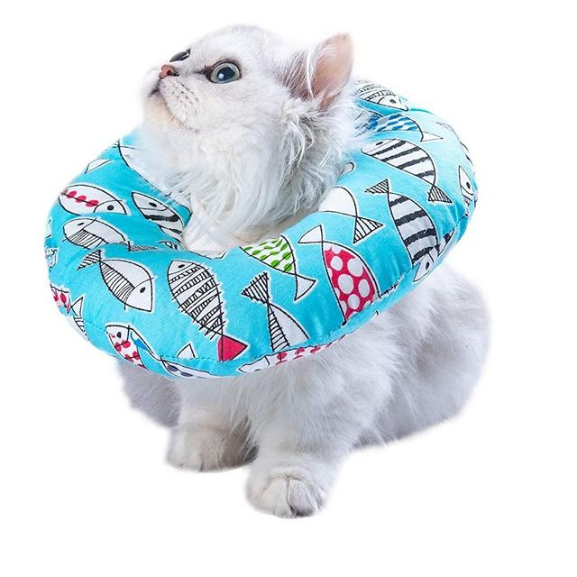 Adjustable Cat Recovery Collar Soft Cone for Cat’s Head Wound Healing Protective Cone After Surgery Elizabethan Collars for Pets Kitten and Small Dogs