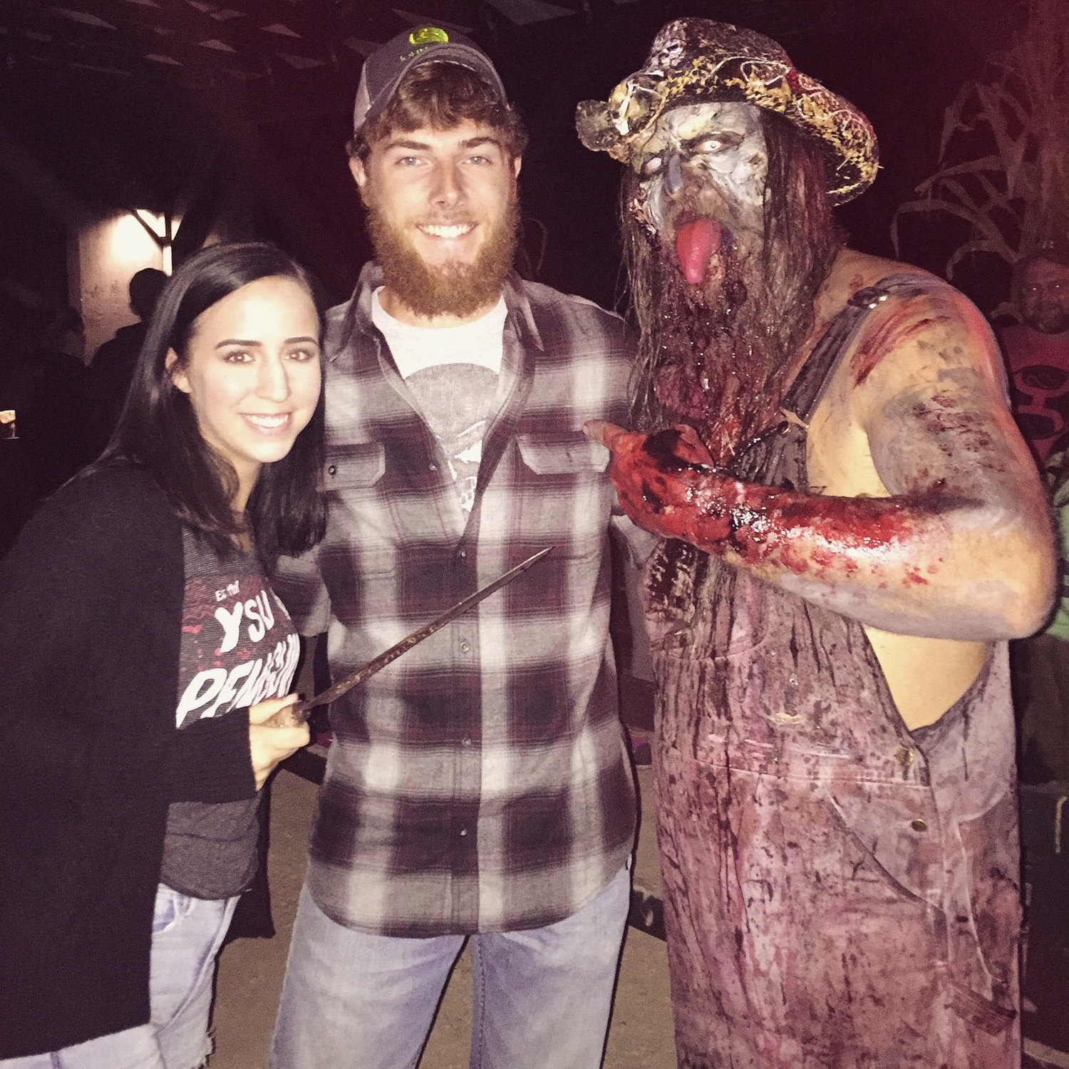 October 2018- at a haunted house. Our first real picture together!