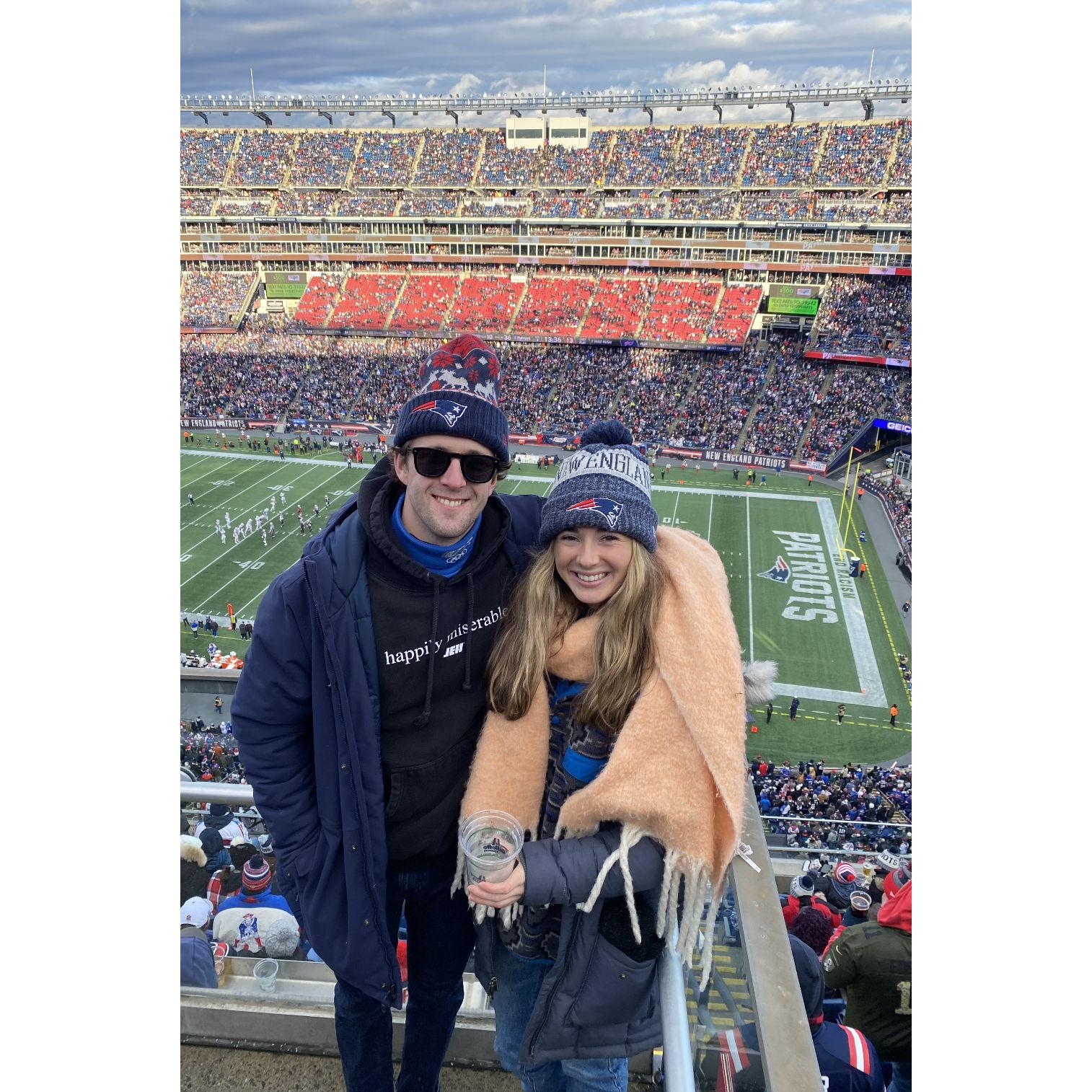 Froze watching the Pats together
