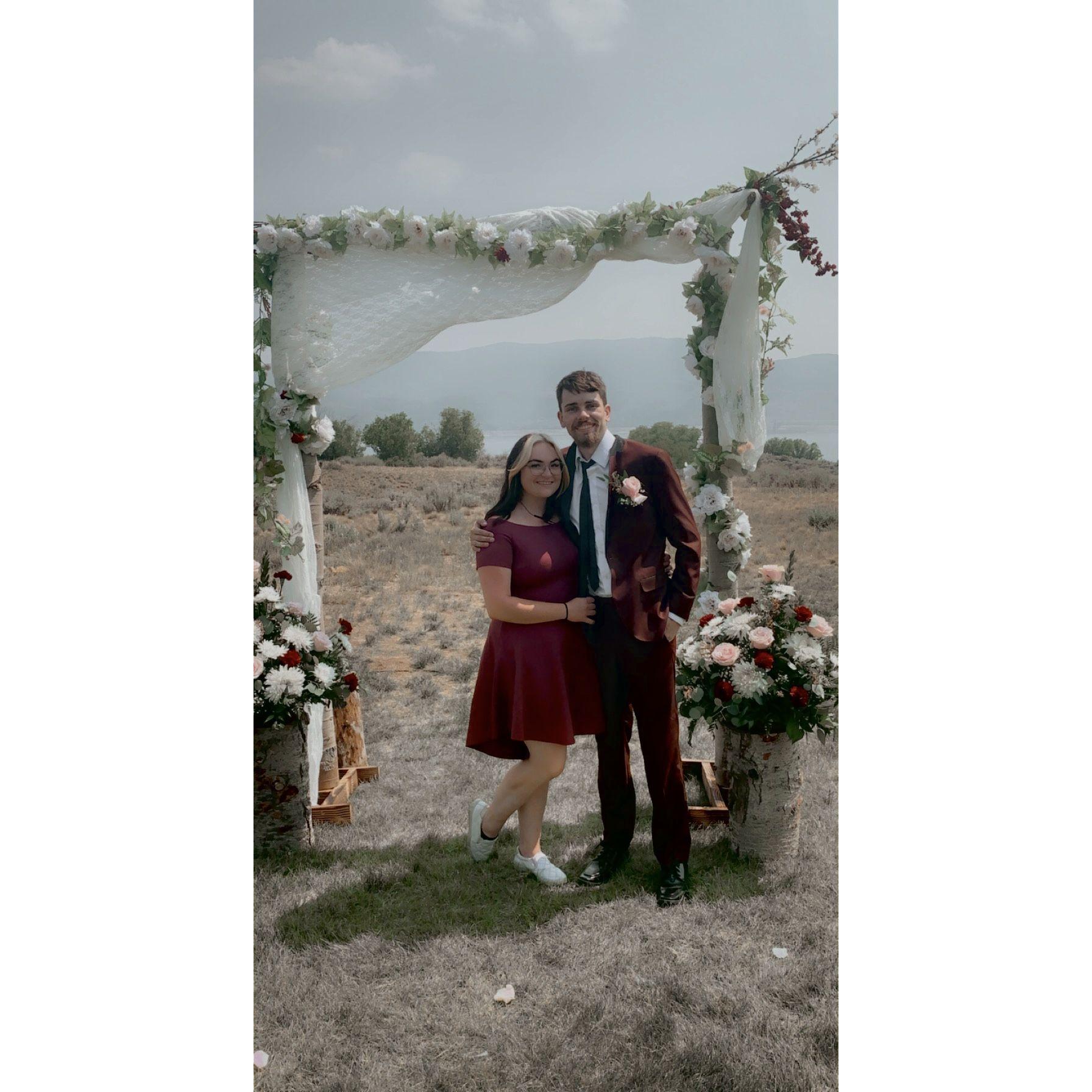 Second wedding attended, Oscar and Allie August 2021