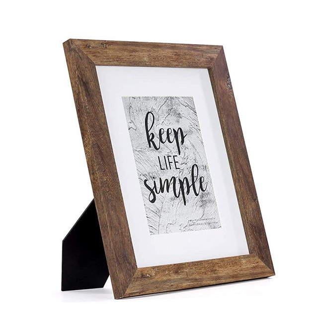 Home&Me Rotten Brown 8x10 inch Picture Frame Wide Molding - Wall Mounting Material Included