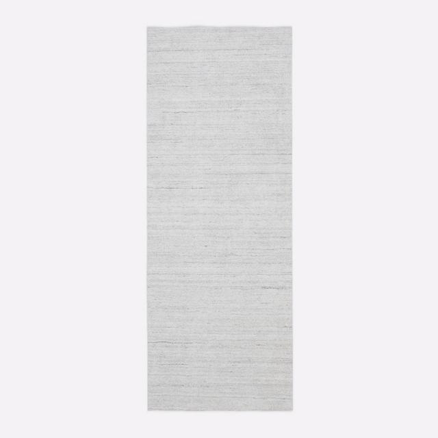 Shale Striations Rug, 2.5x7, Light Gray