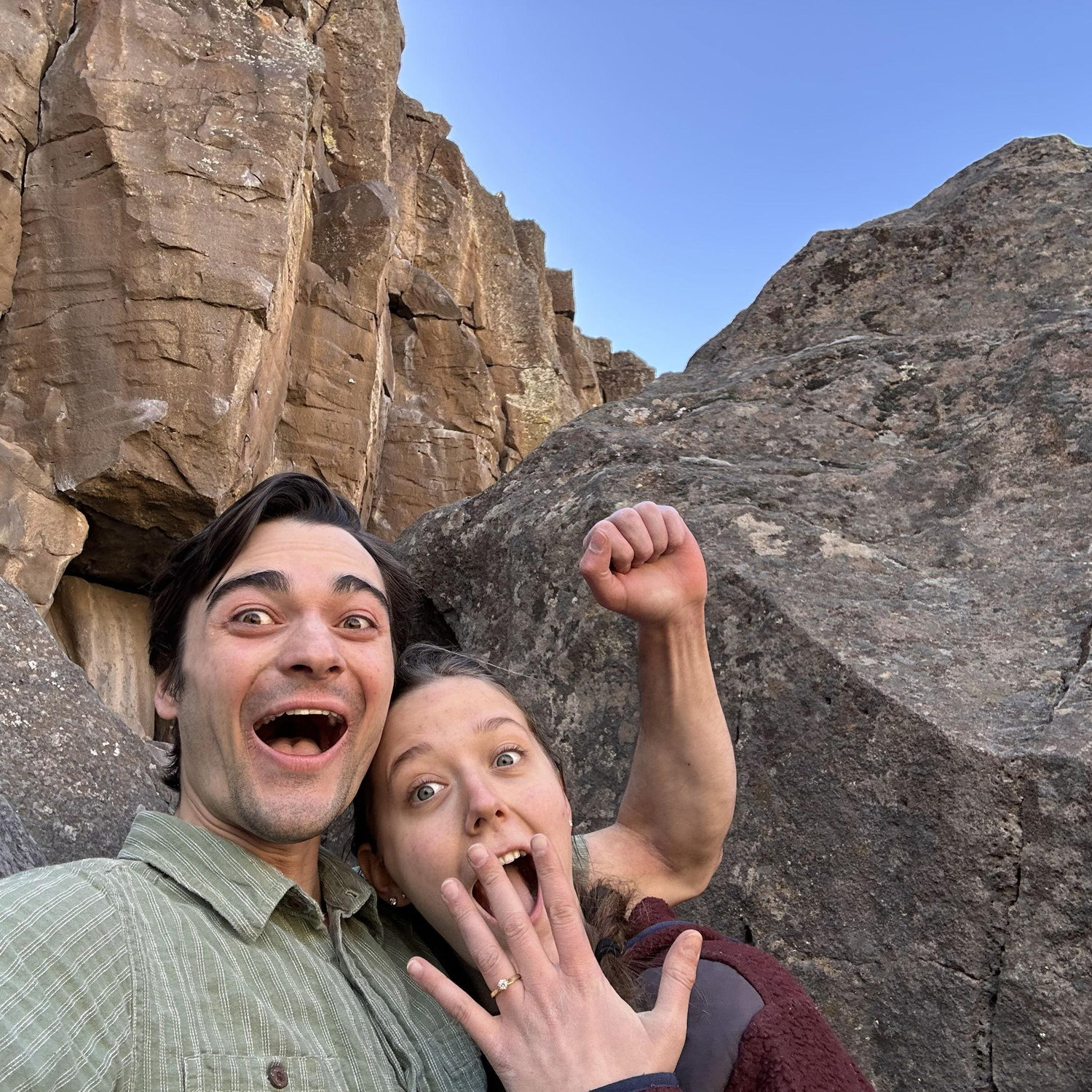 We were pretty excited to be engaged :)