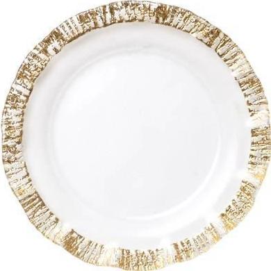 Vietri Rufulo Glass Gold Charger