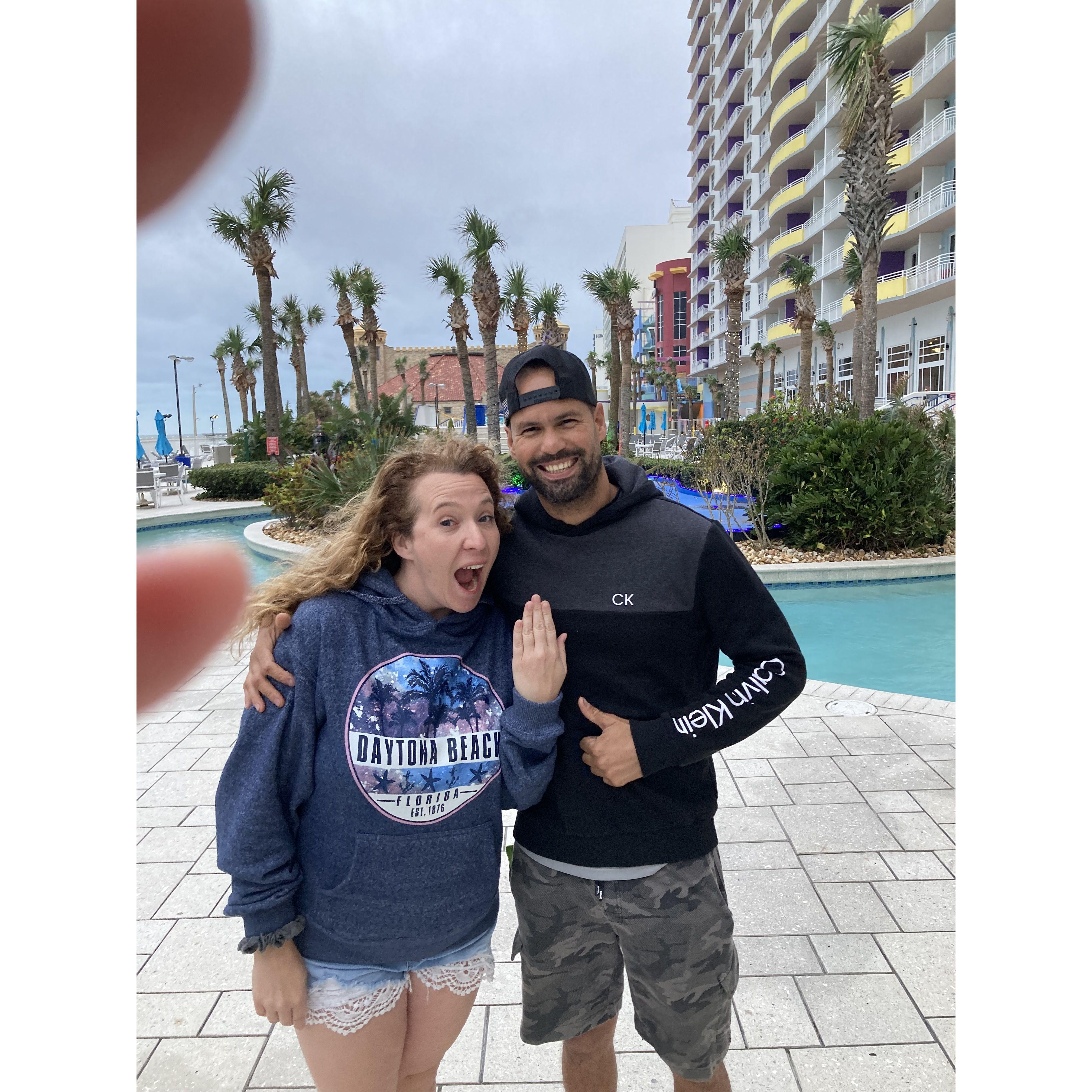 our first engagement fake out