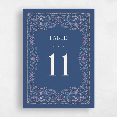 Blue Wedding Table Number - Maglorie