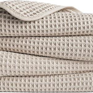 Microfiber Lint Free Hand Towel, 16 x 30 in, 4 Pack (Waffle Weave)