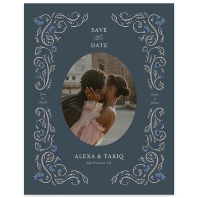 Teal, Blue Wedding Digital Save the Date - Sabriel Photo