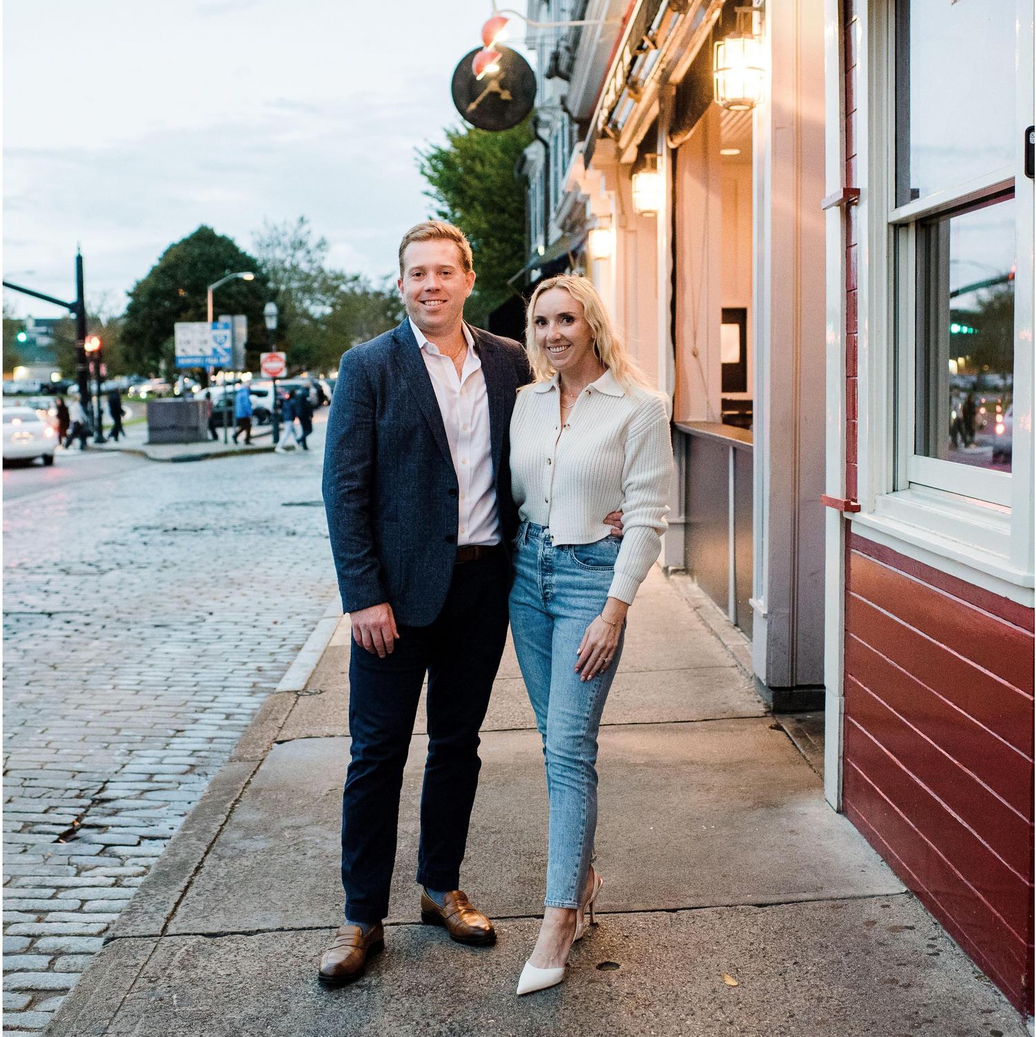 Engagement photos in Newport