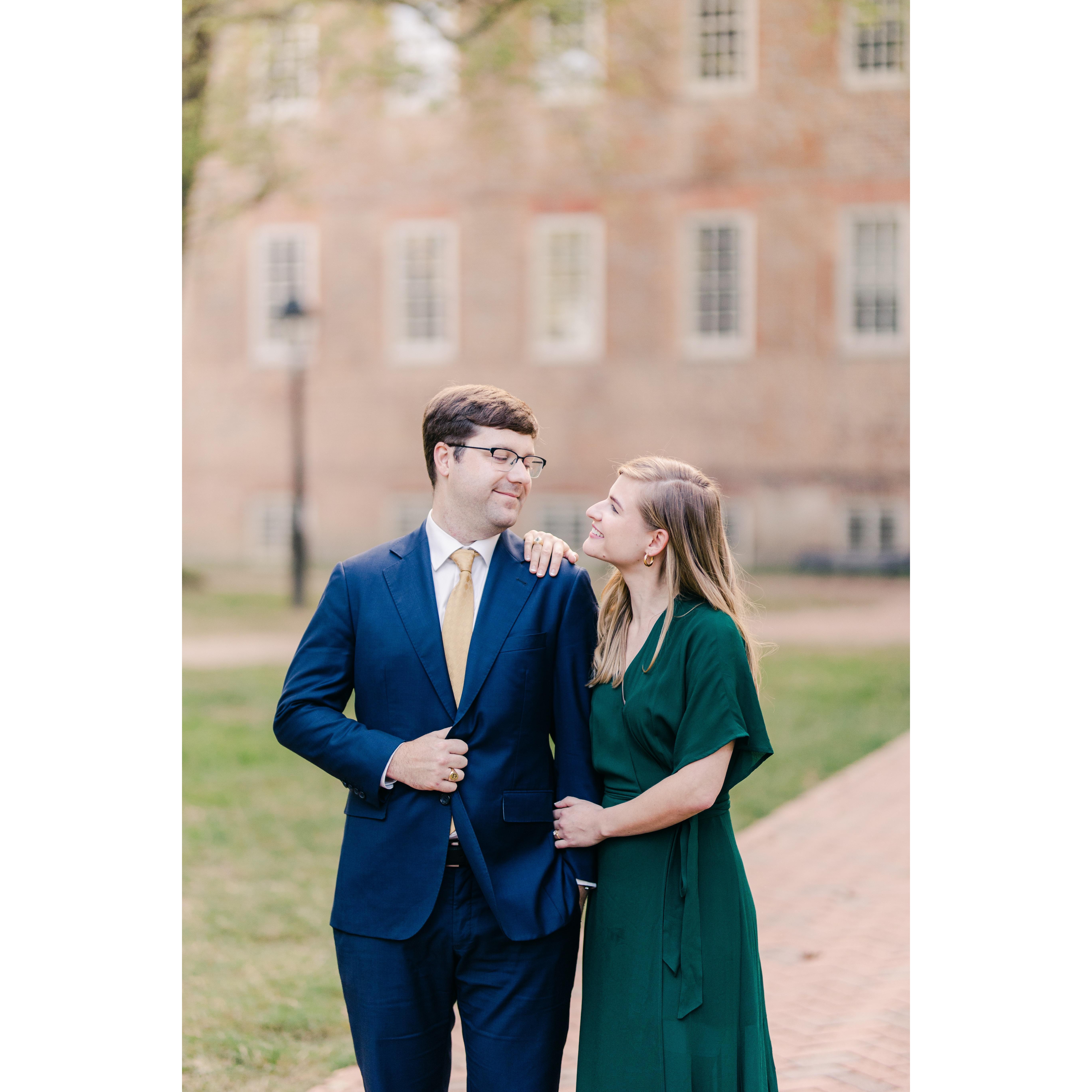 Engagement Photoshoot at the Wren Building at William & Mary - September 2021