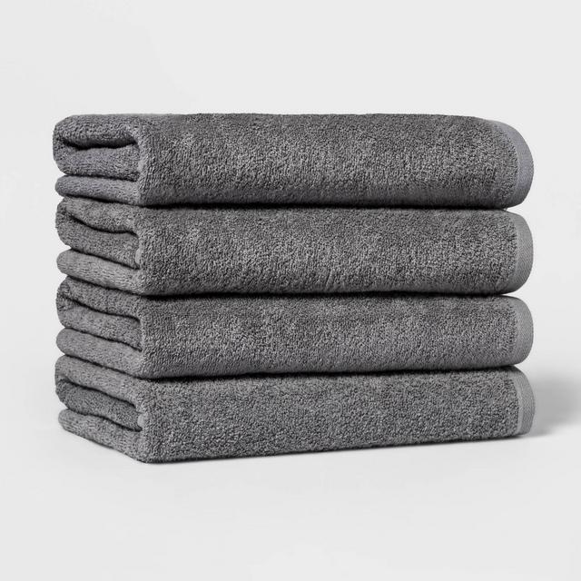 4pk Bath Towel Set Gray - Room Essentials™
