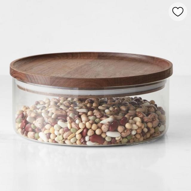 Williams Sonoma Stackable Walnut Canister (Small)