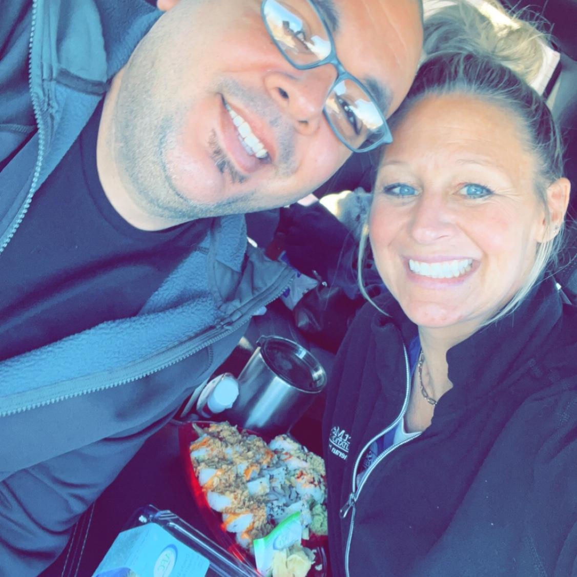 Sushi valentines car date