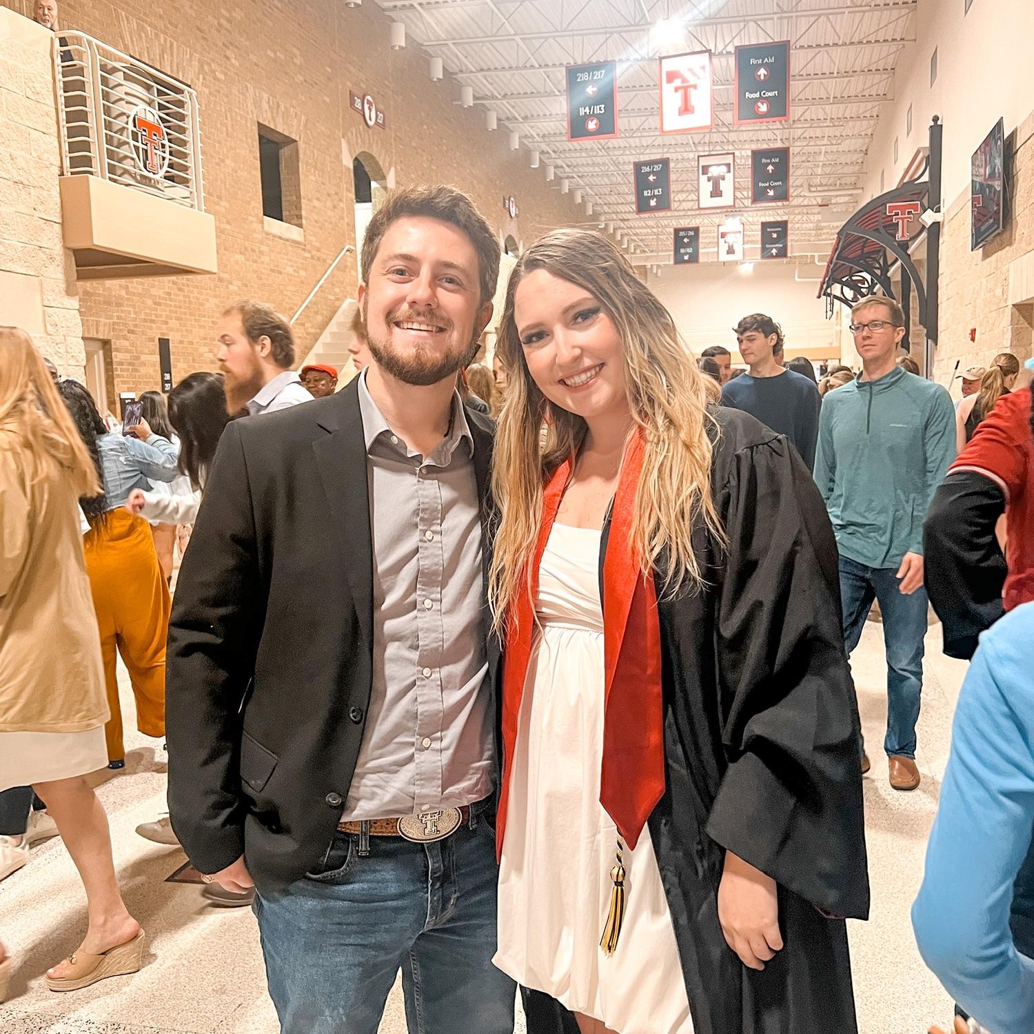Kaitlin graduated with her Bachelors in 2023 with Christopher right by her side through the chaos