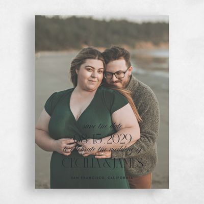 Ebony, Black Wedding Save the Date - Milan Photo