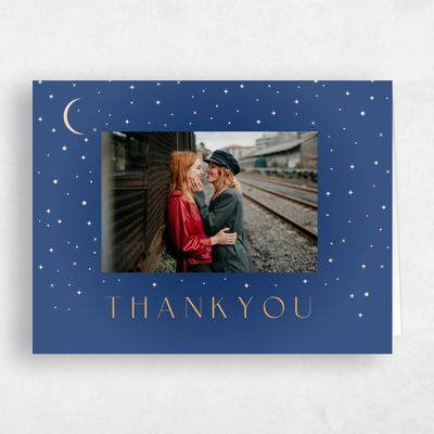 Dusty Cobalt, Blue Wedding Thank You - Cosima Photo