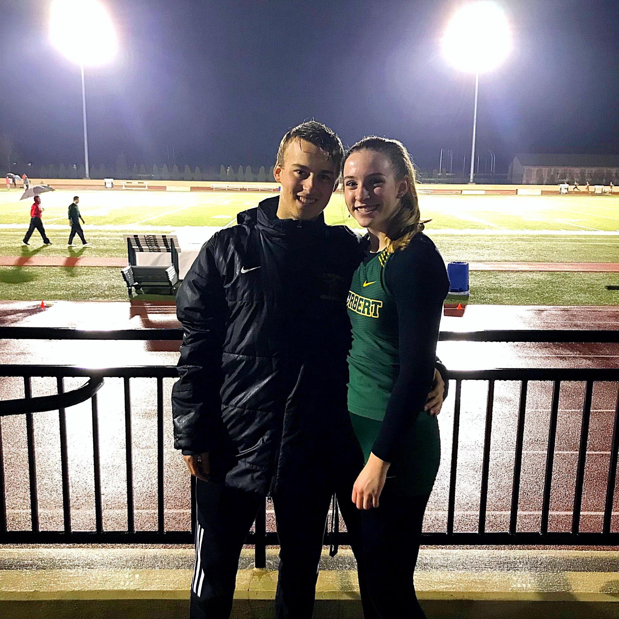Spring 2019 - Dom came to Syd's track meet in the pouring rain