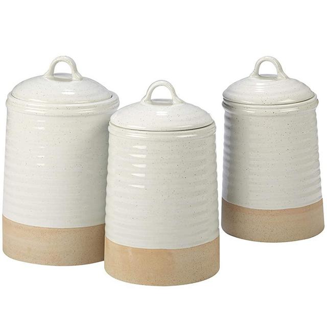 Certified International Artisan 3 pc Canister Set Servware, Serving Accessories, One Size, Multicolored