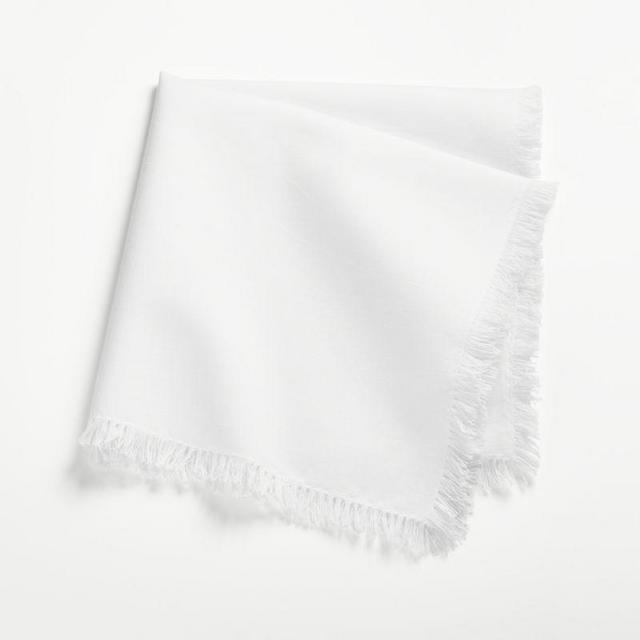 Bonita White Fringe Napkin