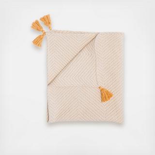 Luxe Marigold Chevron Blanket