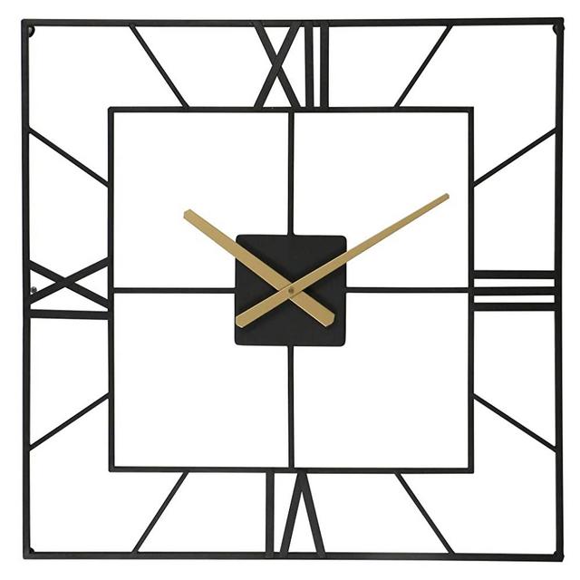 Large Wall Clocks Decorative 25 Inch Big Oversized Square Silent Metal Clock Battery Operated for Home Living Room Kitchen