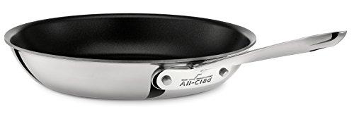 All-Clad 4110 NS R2 Stainless Steel Tri-Ply Bonded Dishwasher Safe PFOA-free Non-Stick Fry Pan / Cookware, 10-Inch, Silver - 8701004453