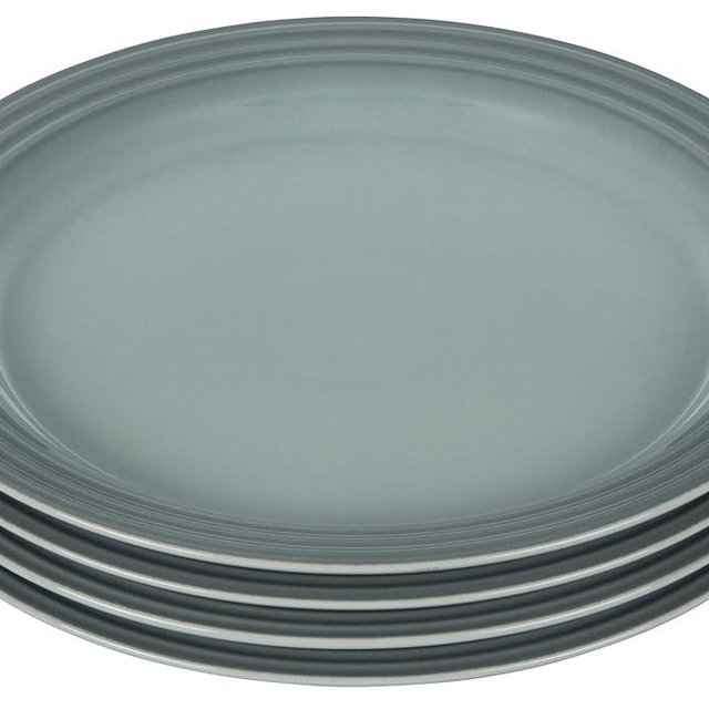 Le Creuset Stoneware Set of 4 Dinner Plates, 10.5" each, Sea Salt