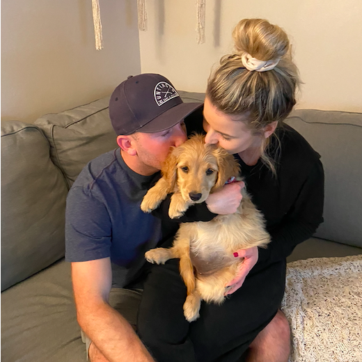 2020 // The day we got our Emmie girl AKA one of the best days ever! Fun fact: We drove 10 hours round trip to pick up the last pup in the litter & couldn't be more happy as a family of 3!
