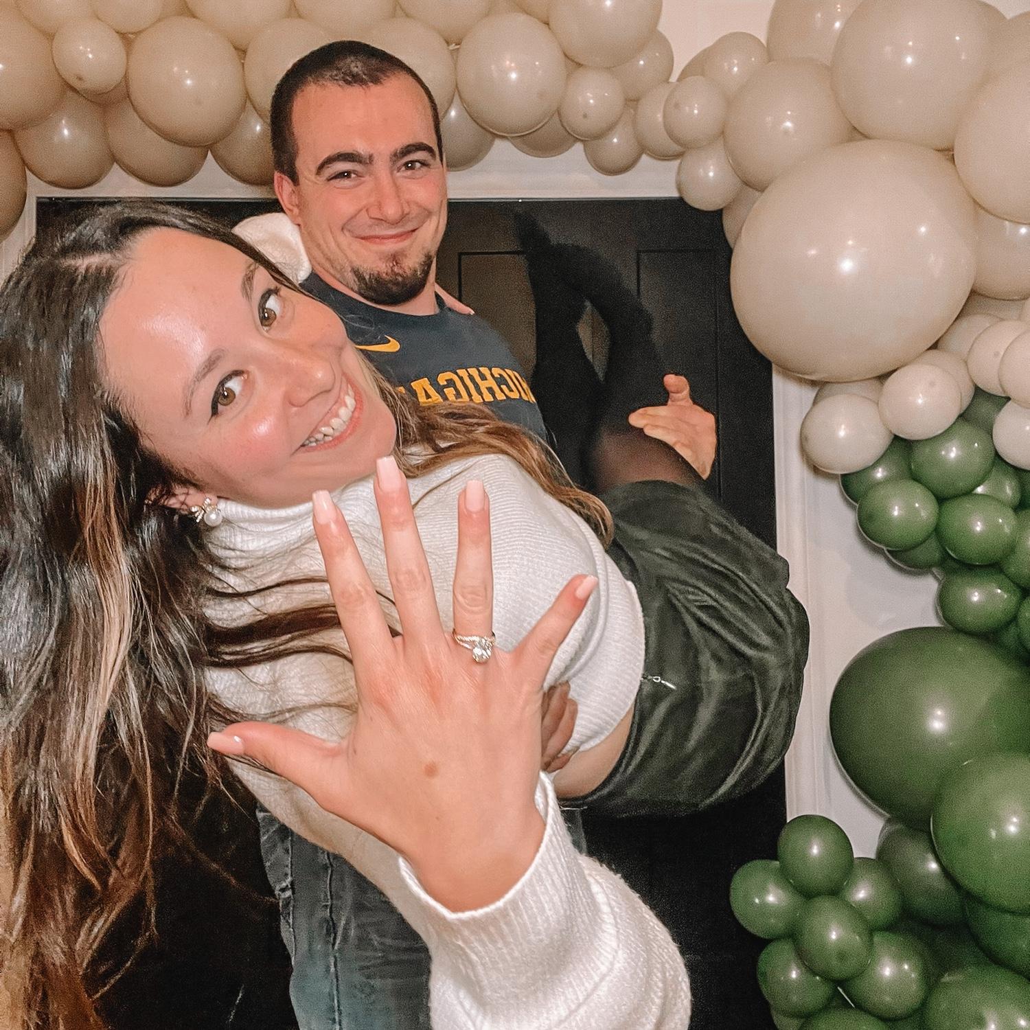 Surprise engagement party from Carolyn’s family