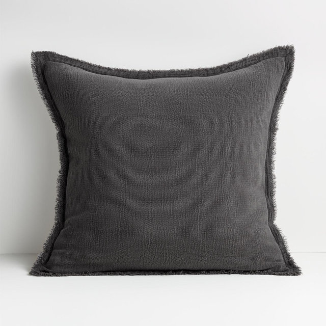 Olind 23" Grey Pillow with Down-Alternative Insert