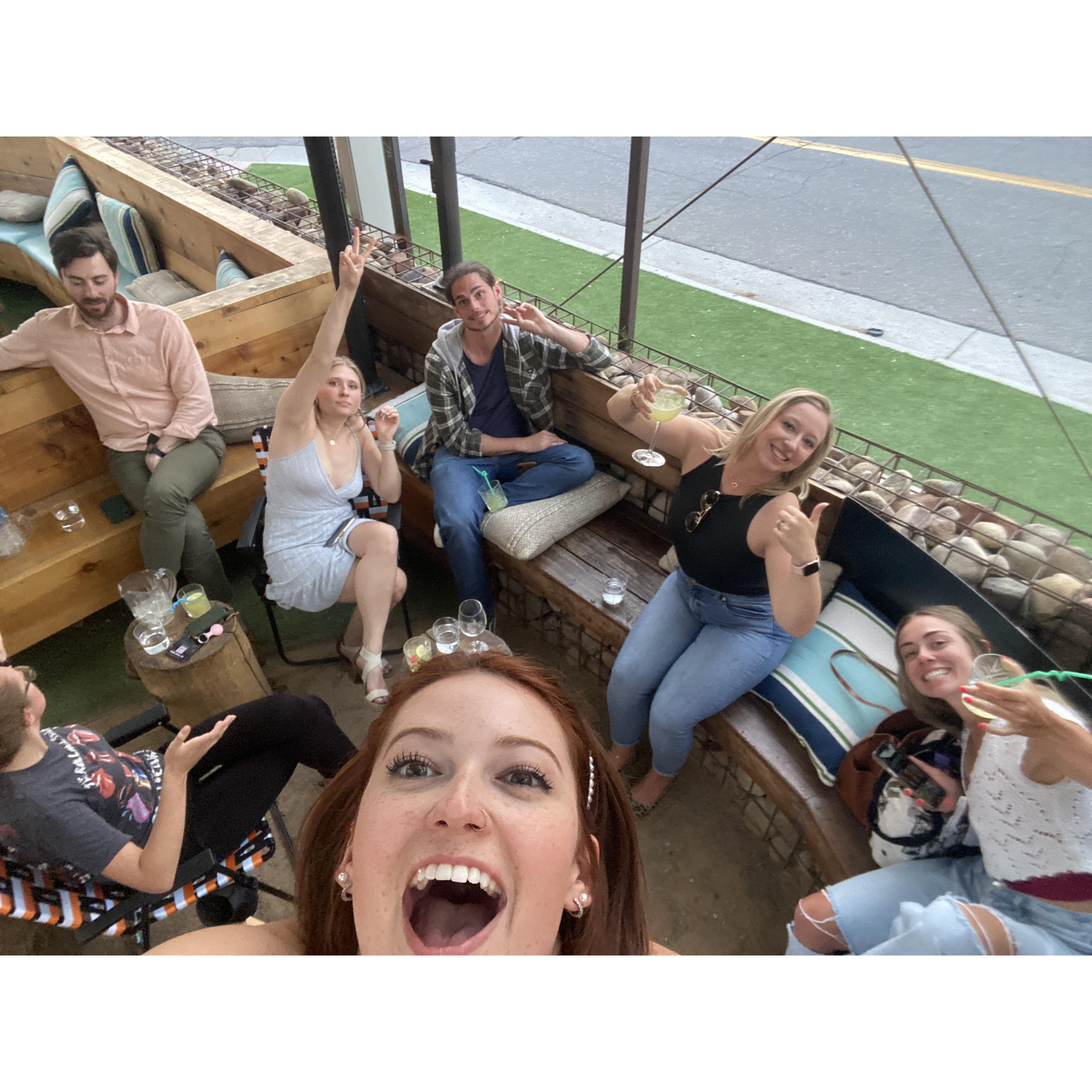 Celebrating the engagement and Shannon's Birthday with some close friends in Denver.