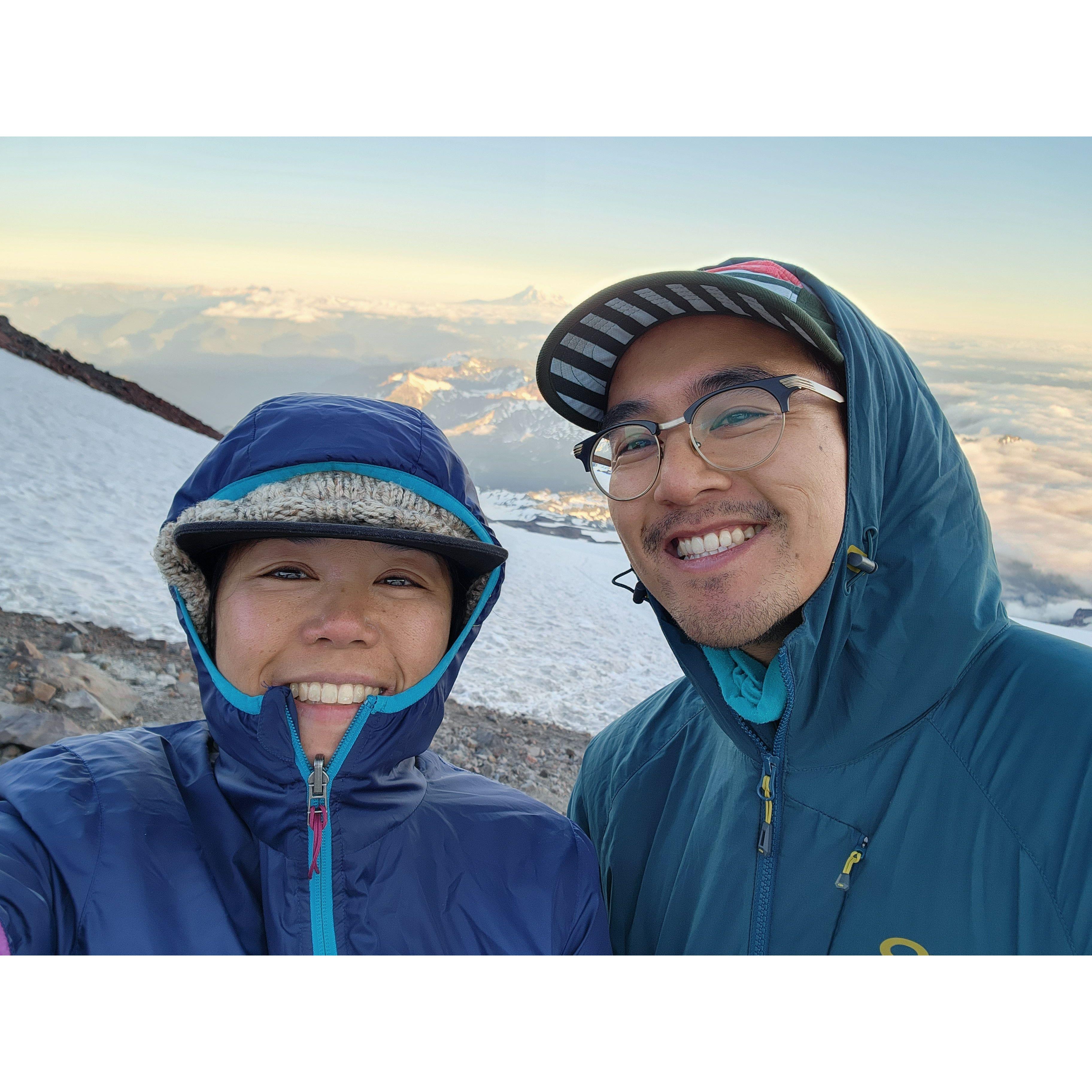 Mt. Rainer: First morning on Muir before heading over to Ingraham. Glad our non-date worked out.