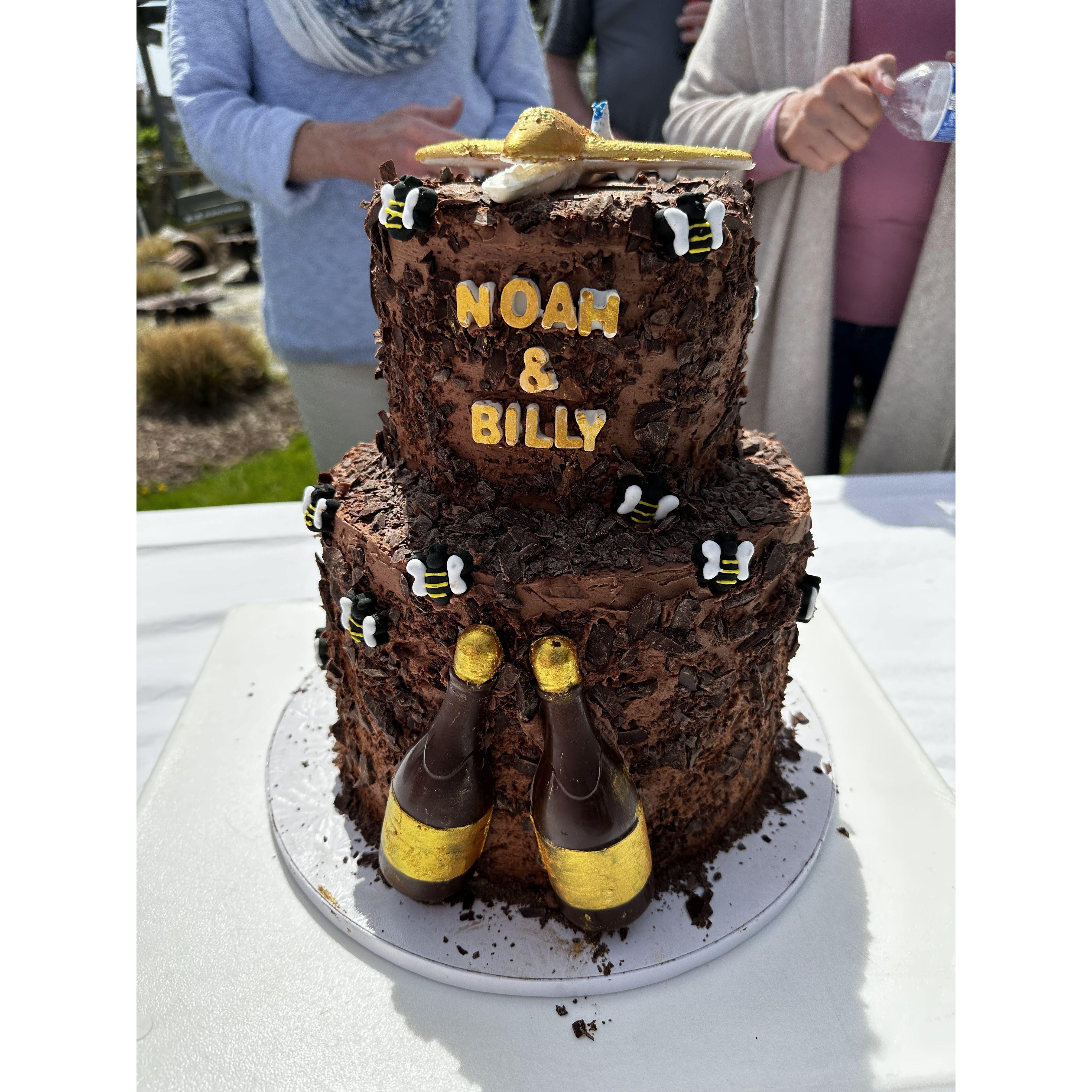 Engagement party cake! Thank you Uncle Harvey & Aunt Barbara!