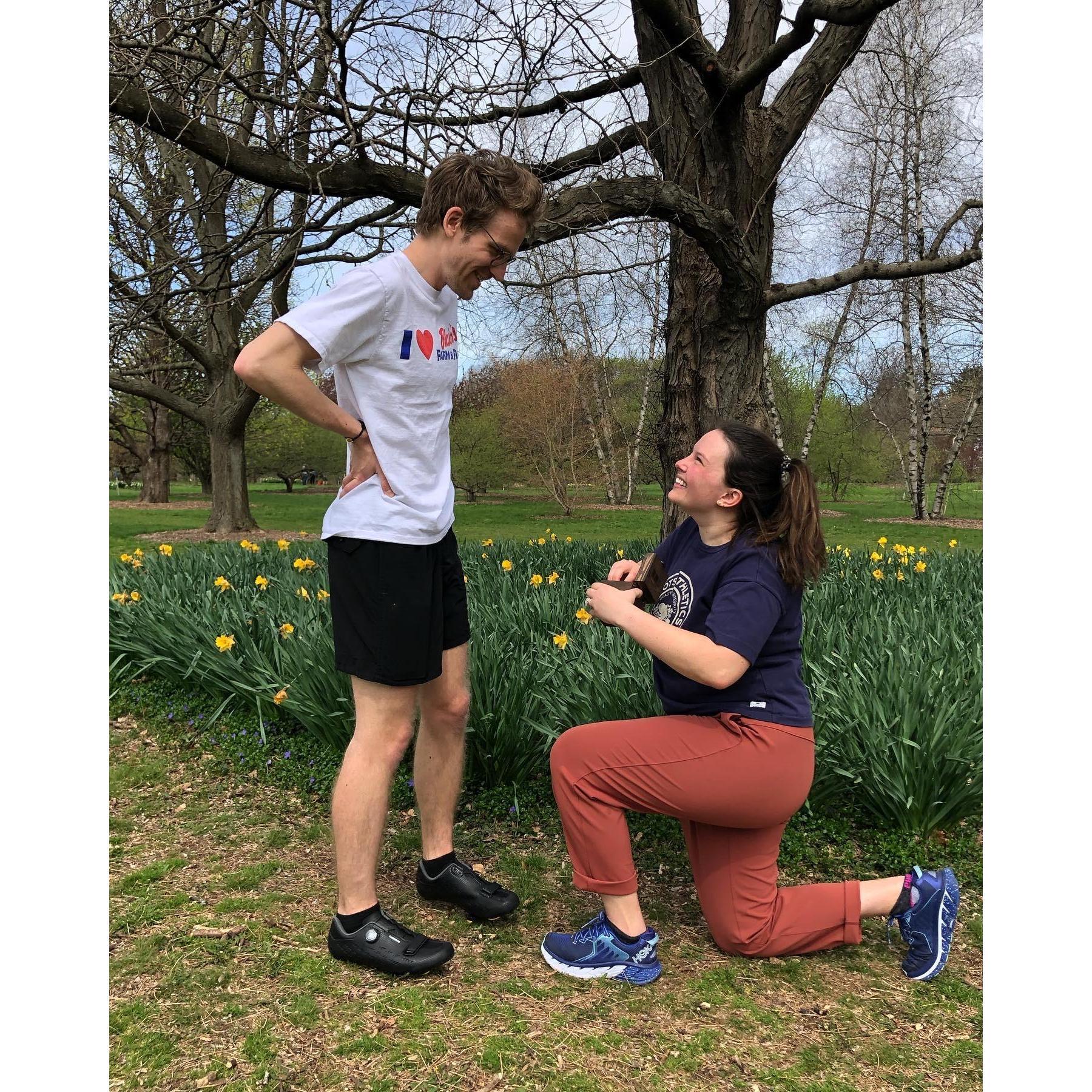 Madison couldn't let Seth have all the fun! She proposed to him with a watch and he said "yes" as well!