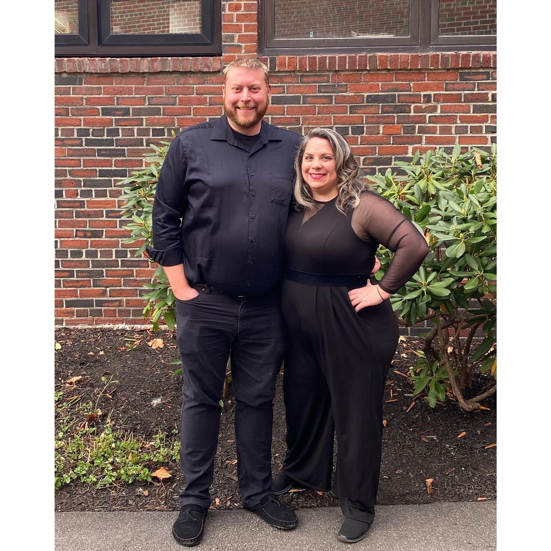 Looking cute before an Oratorio Chorale concert!
