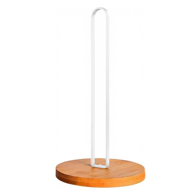 TONLEA Wooden Paper Towel Holder Countertop, Kitchen-Towel-Holder FreeStanding with Non-Slip Base for Bathroom